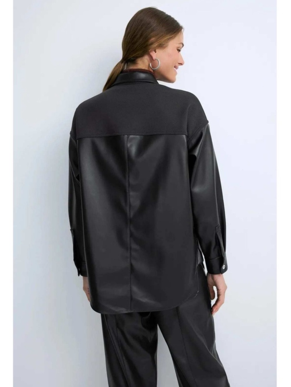 3.1 Phillip Lim Mixed Media Shirt Jacket, Size: S - Picture 3 of 15